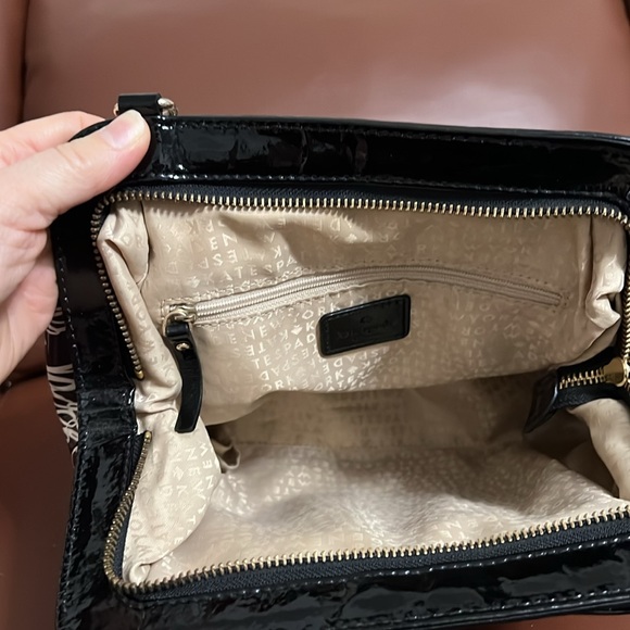 KATE SPADE NY OOH LA LA LIZZIE HANDBAG LADY JAMES BLACK PATENT LEATHER-PRISTINE - Picture 5 of 15